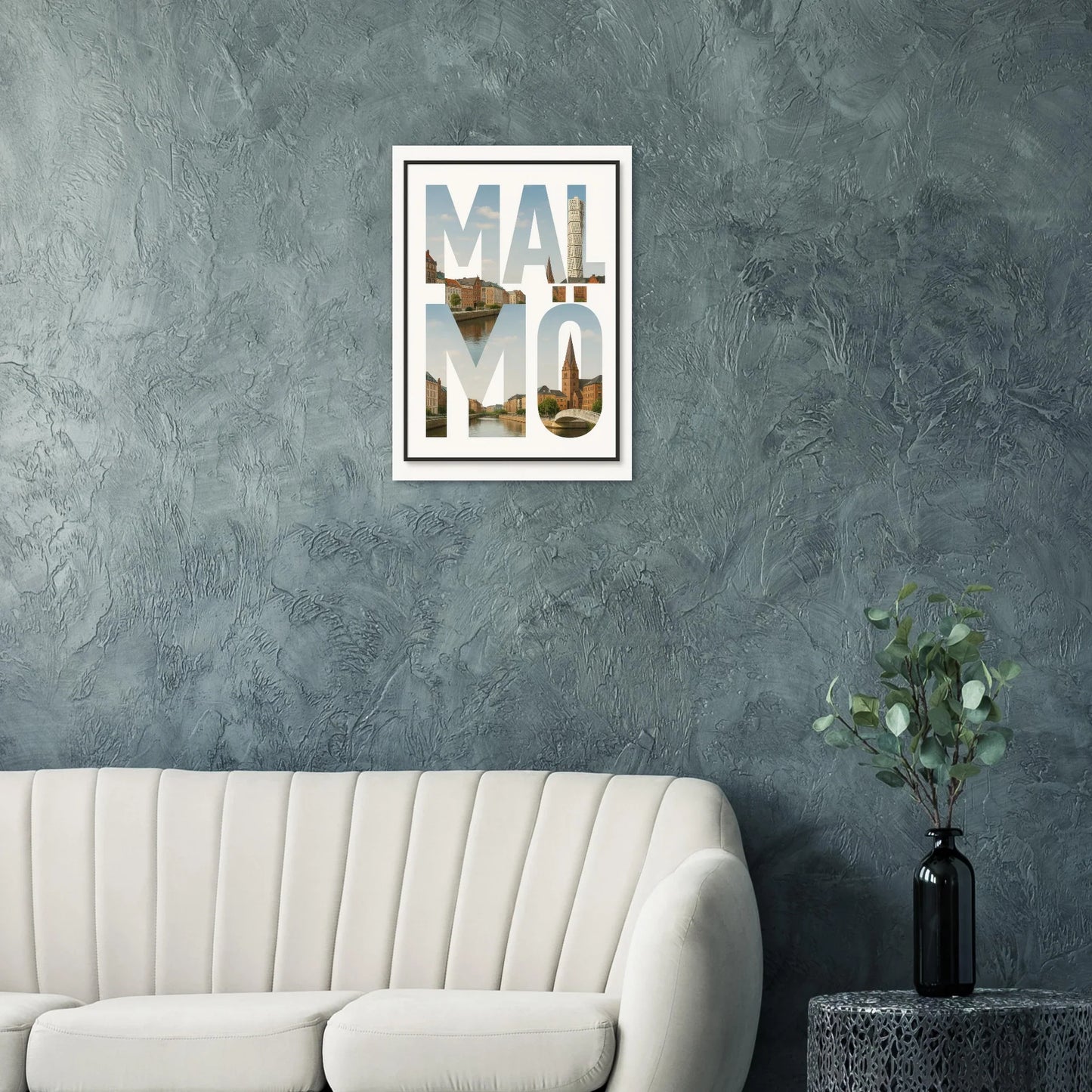 Malmö Cityscape Art Poster - Iconic Landmarks & Urban Charm Print