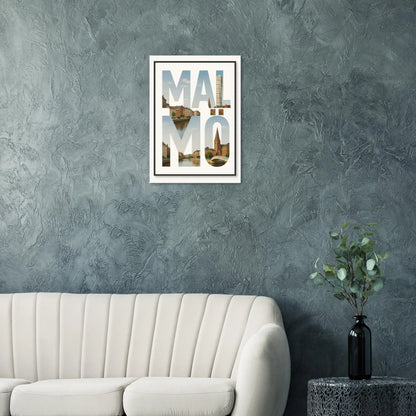 Malmö Cityscape Art Poster - Iconic Landmarks & Urban Charm Print
