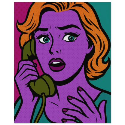 Pop Art Poster: Retro Glamour Wall Art in Vibrant Hues, Available in Various Sizes
