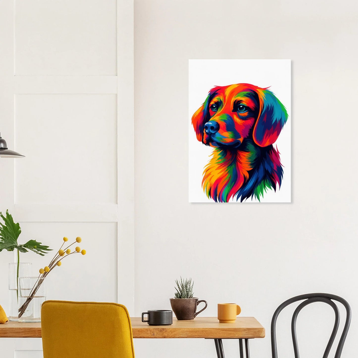 Färgglad Hundkonst – Levande Pop Art Tryck Djur