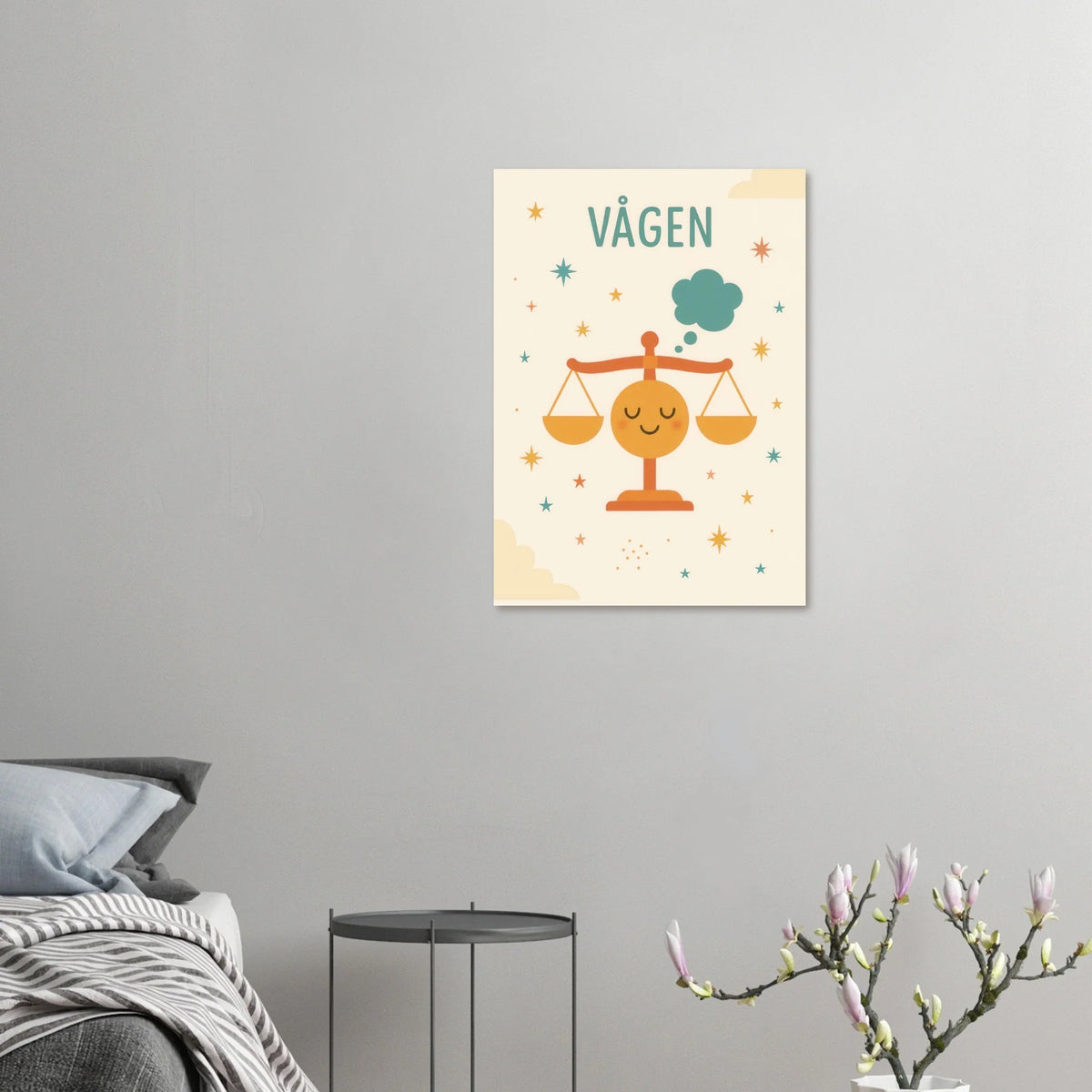 Vågen Zodiac Art Print – Balanserad Design i Mjuk Pastell – Finns i Flera Storlekar