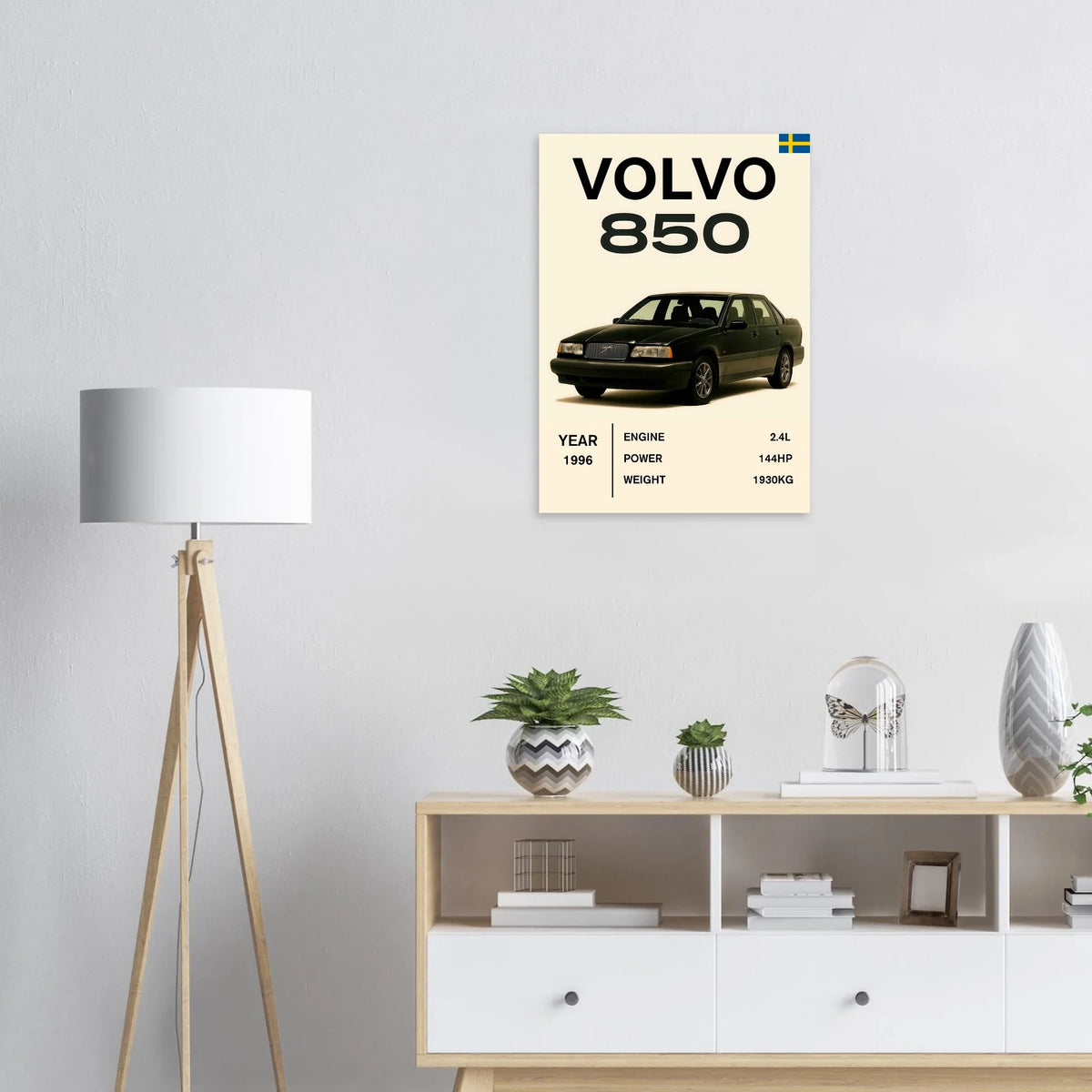 Volvo 850 Klassisk Bil Affisch – Fånga Tidens Elegans med Premium Konsttryck