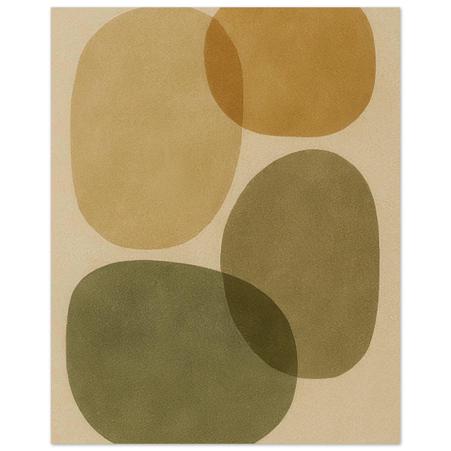 Minimalist Organic Shape Art Print – Earth Tones Abstract Poster