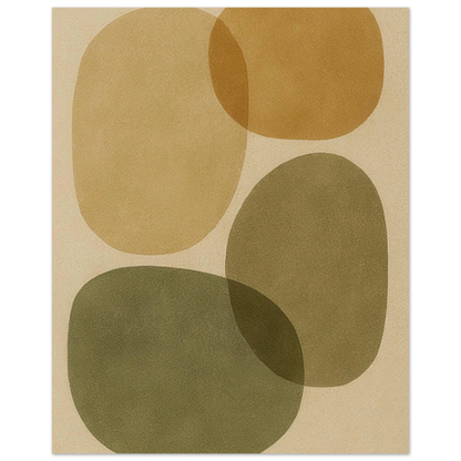 Minimalist Organic Shape Art Print – Earth Tones Abstract Poster