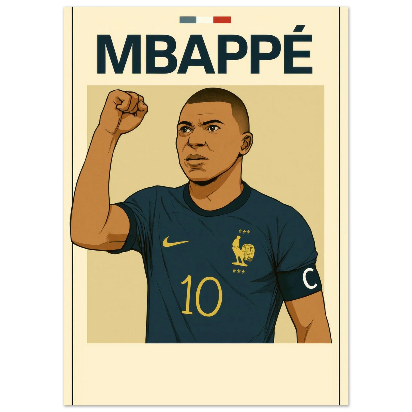 Mbappe 'Captain's Call' Football Legend Poster – Premium Art Print for Sports Fans