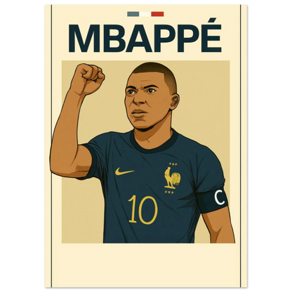 Mbappe 'Captain's Call' Football Legend Poster – Premium Art Print for Sports Fans