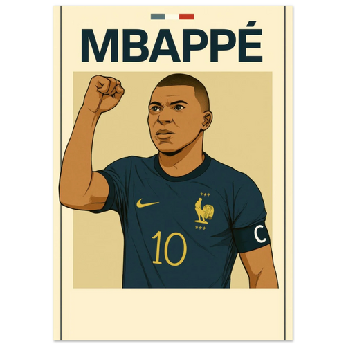 Mbappe 'Captain's Call' Football Legend Poster – Premium Art Print for Sports Fans