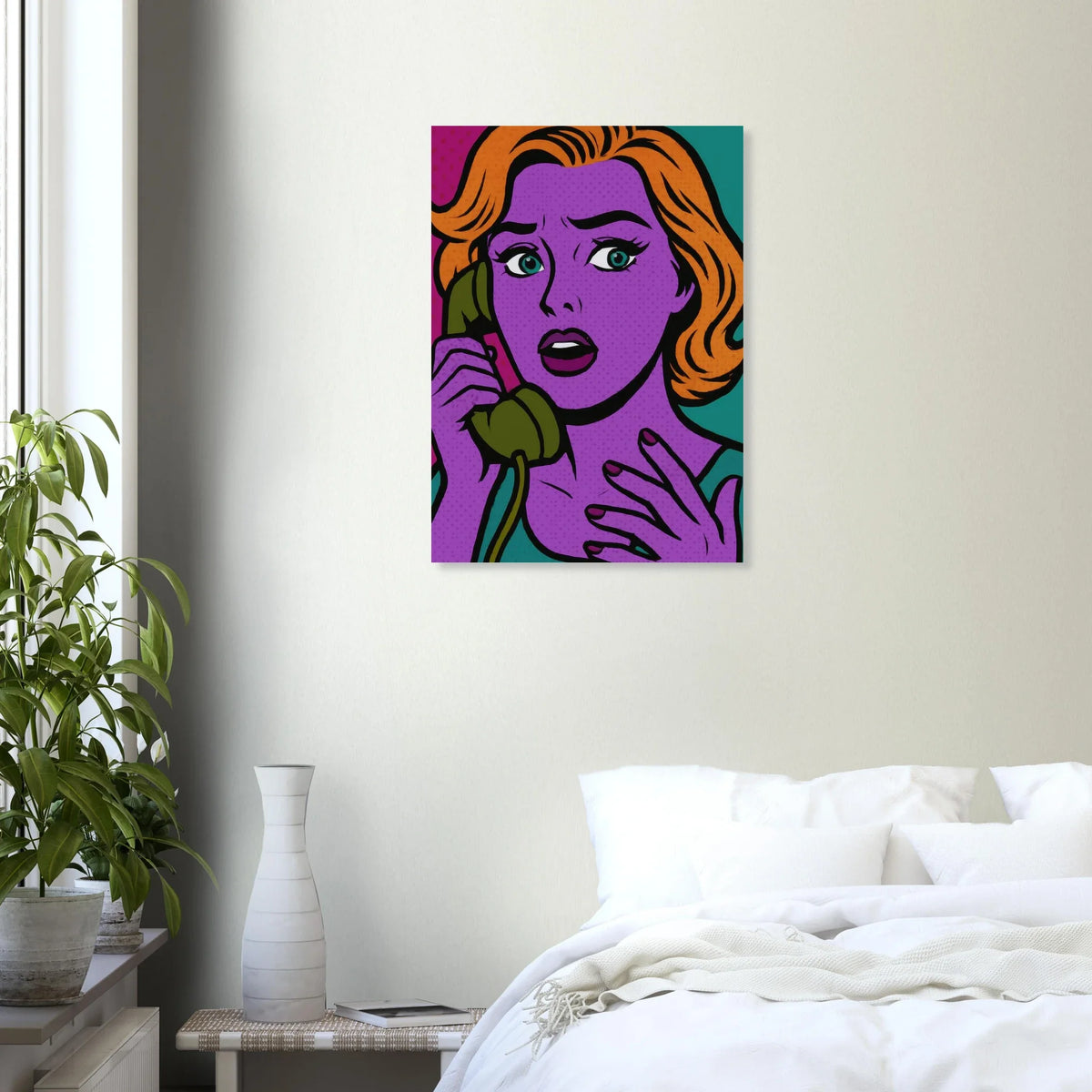 Pop Art Poster: Retro Glamour Wall Art in Vibrant Hues, Available in Various Sizes