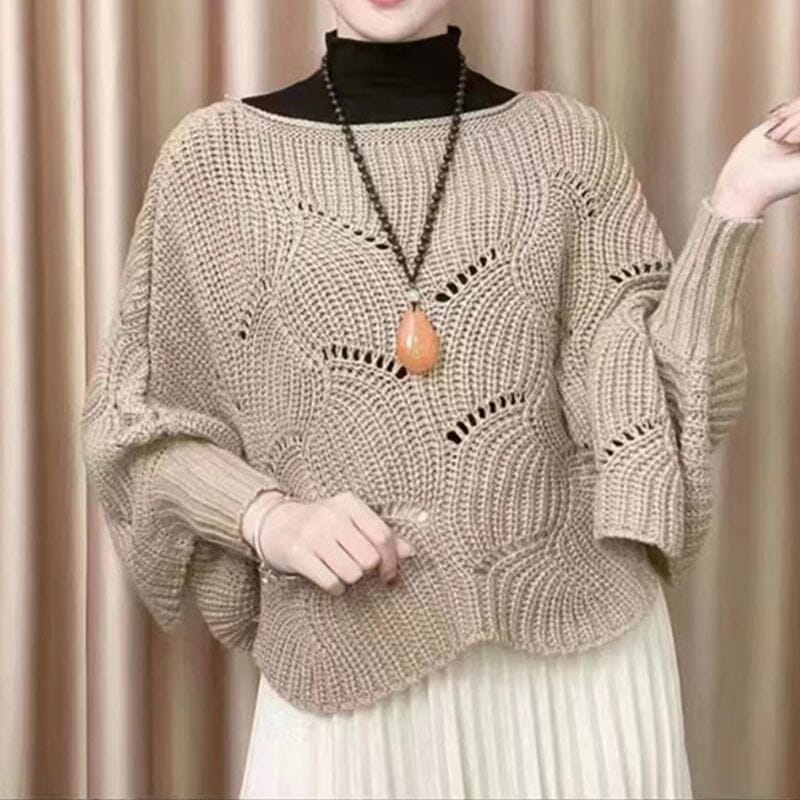 Bat Sleeve Stickad sjal