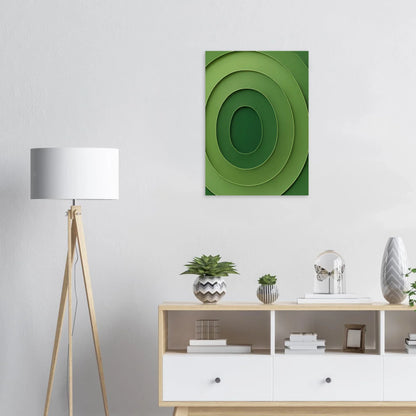 Abstrakt Grön Cirkelkonst – En tidlös minimalistisk affisch i flera storlekar