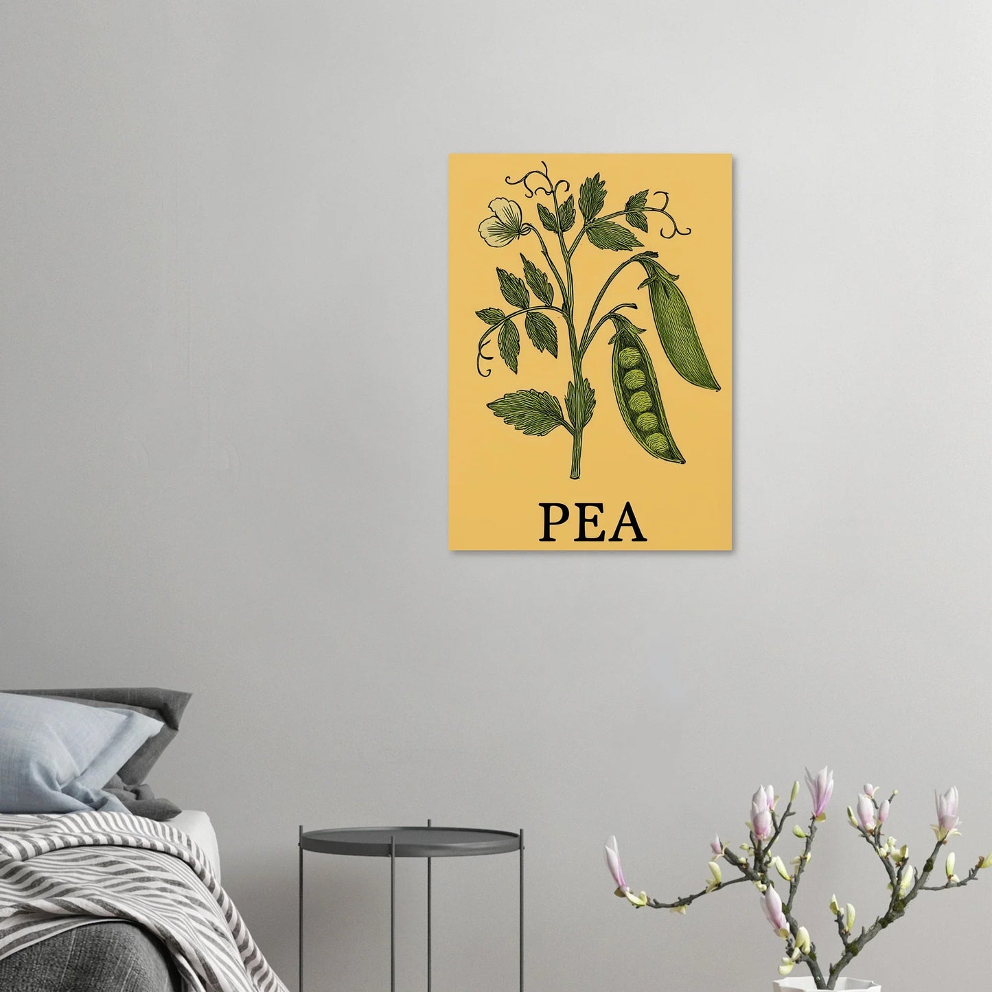 Frukter Pea Pod Print: En tidlös botanisk poster för ditt hem