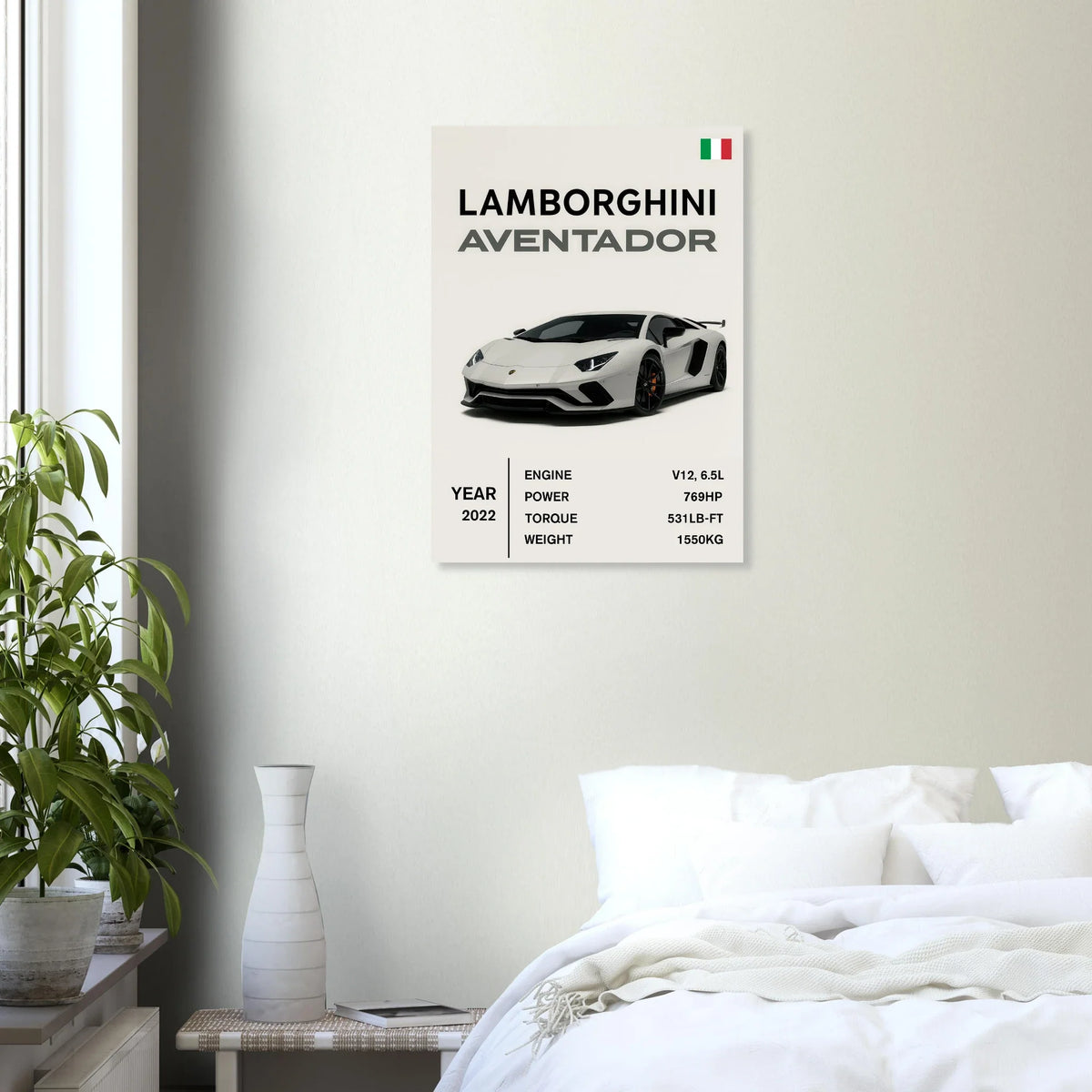 Lamborghini Aventador Modern Bilaffisch - Lyxig Superbil Konstavla