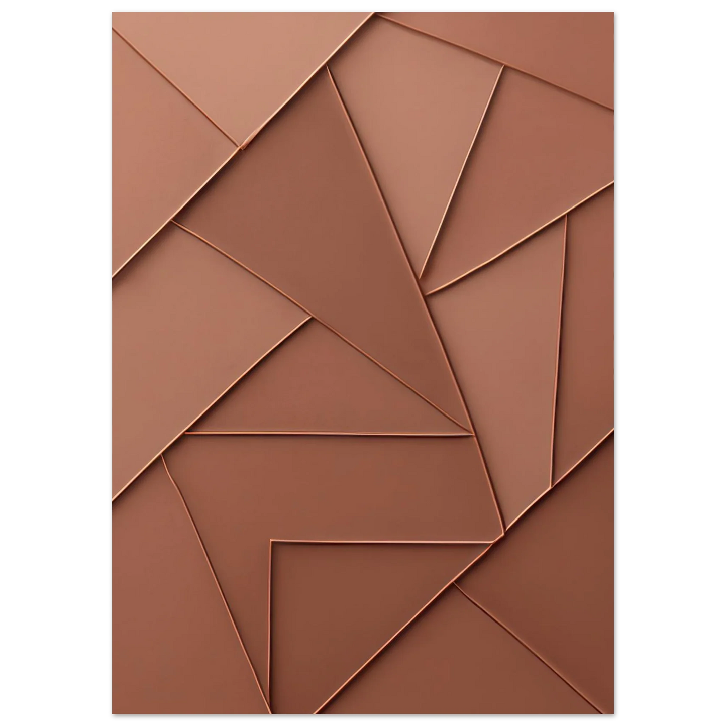 Minimalistisk Abstrakt Konsttryck – Koppartoner & Geometriska Former för Modern Inredning