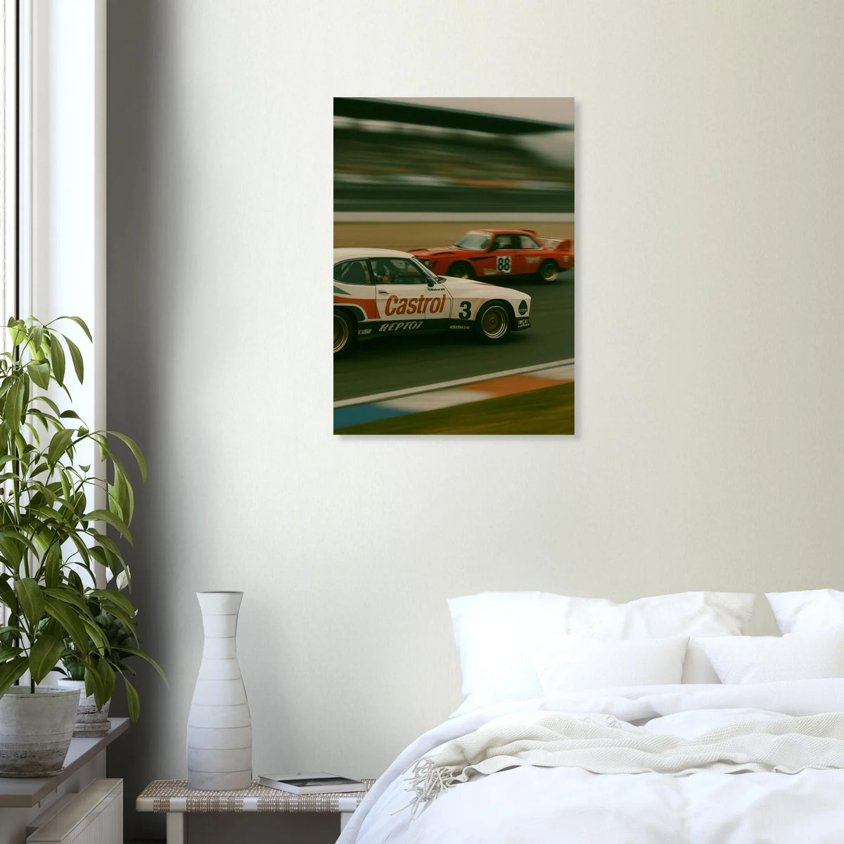 Bilar: Classic Race Car Art Print – Adrenaline-Fueled Elegance for Your Wall