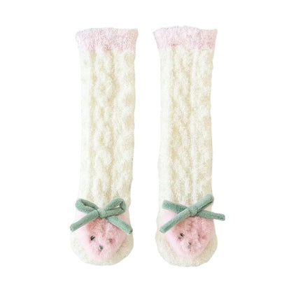 Bebis Vinter Fluffiga Toffel Sockor