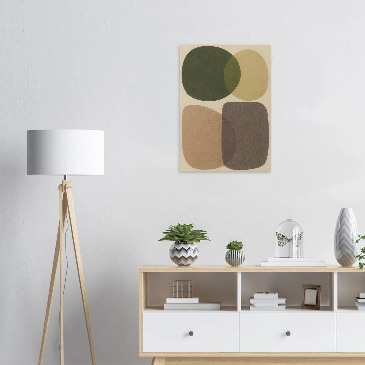 Abstrakt / Minimalistisk Jordnära Geometrisk Konsttryck – Premium Poster i Flera Storlekar