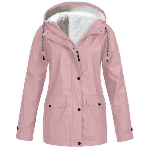 Varm regnrock i fleece