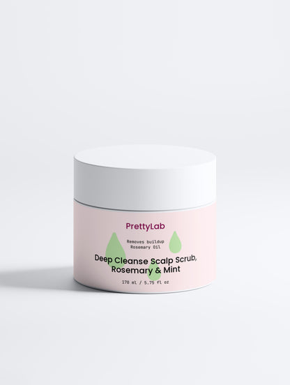 Deep Cleanse Scalp Scrub, Rosemary & Mint. Hårbotten scrub med keratin