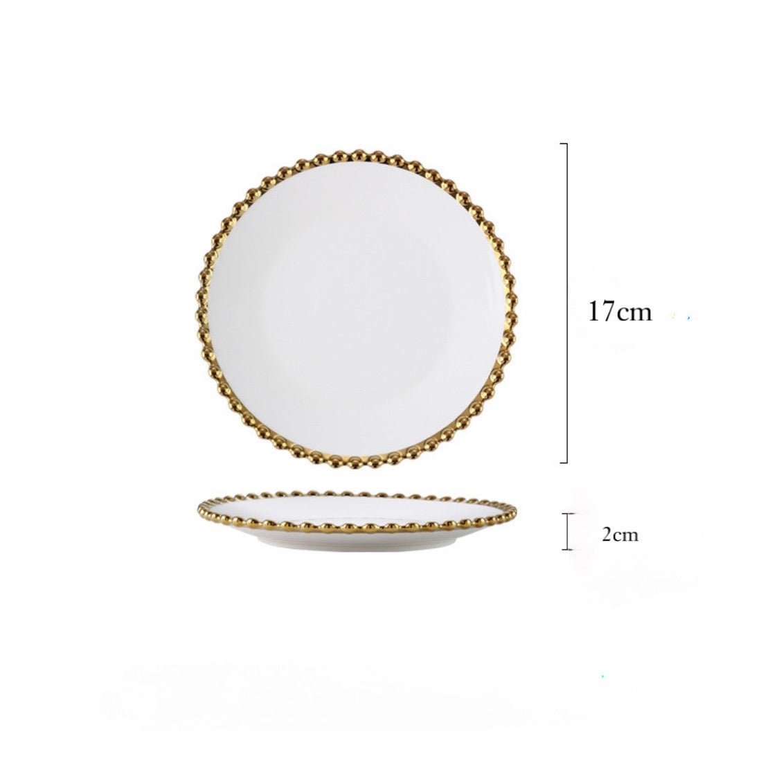 Bubbly Tallriksset - 18 Delar Med Elegant Guldkant