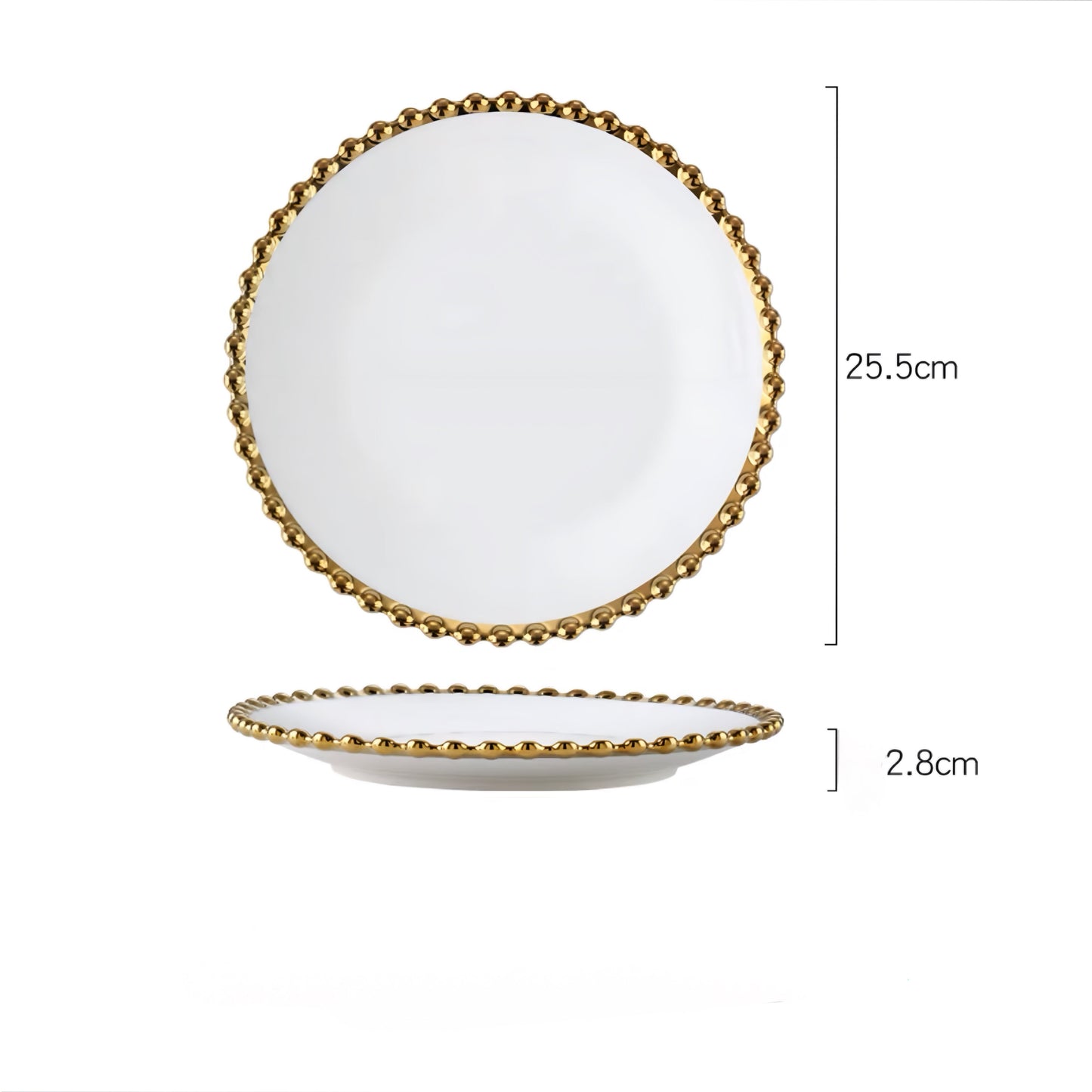Bubbly Tallriksset - 18 Delar Med Elegant Guldkant