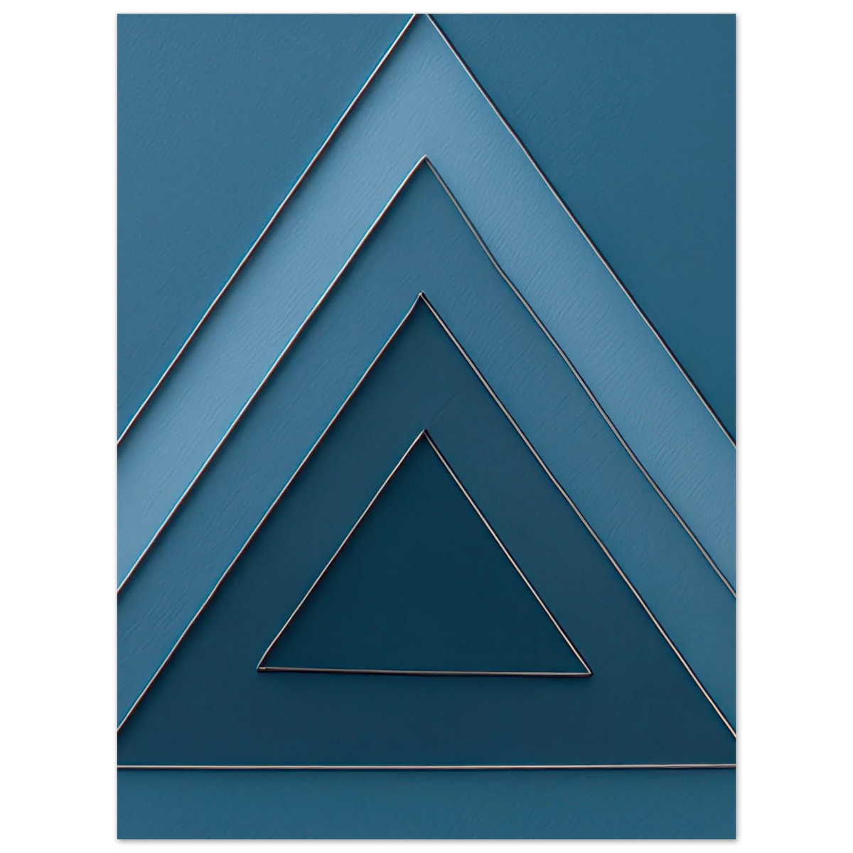 Abstrakt / Minimalistisk Poster i Sval Blå, Flera Storlekar