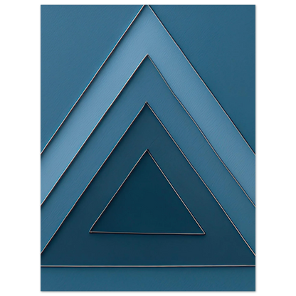 Abstrakt / Minimalistisk Poster i Sval Blå, Flera Storlekar