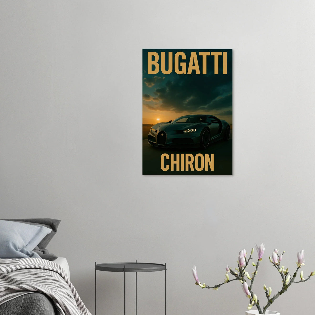 Bugatti Chiron Sunset Drive Poster – Premium Automotive Art Print