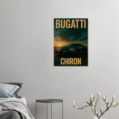 Bugatti Chiron Sunset Drive Poster – Premium Automotive Art Print