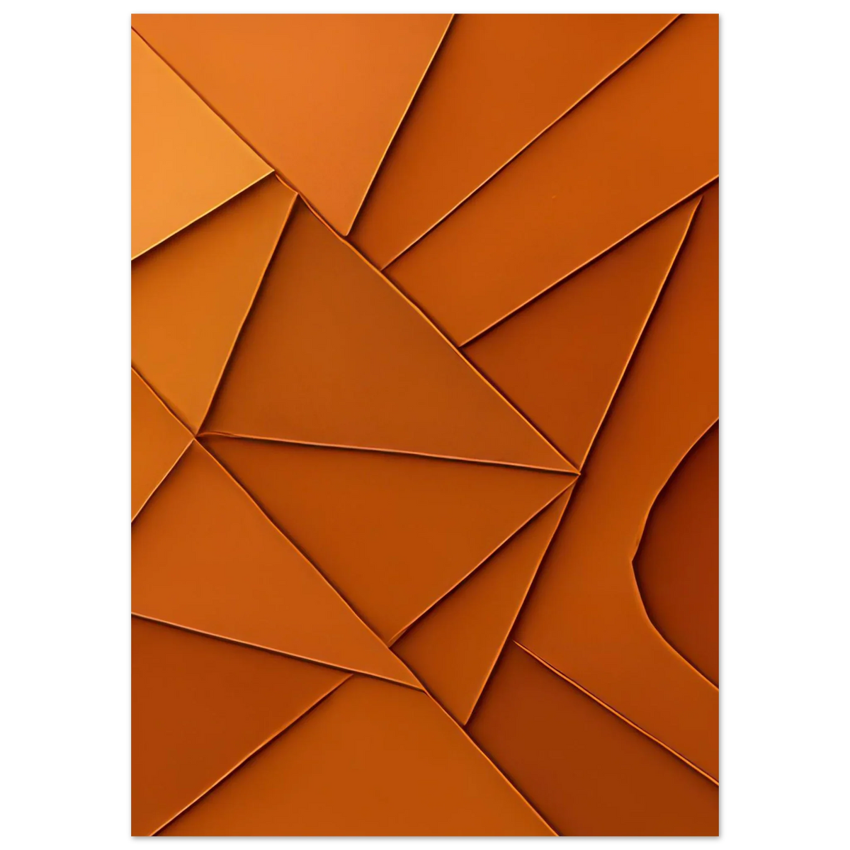 Abstrakt / Minimalistisk Terrakotta Design - Högkvalitativ Poster i Flera Storlekar