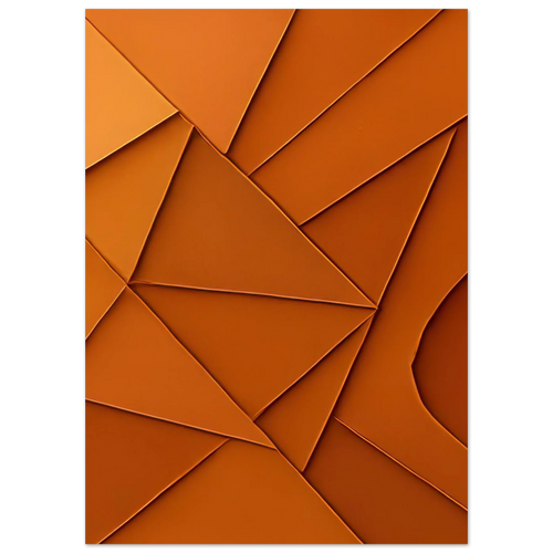 Abstrakt / Minimalistisk Terrakotta Design - Högkvalitativ Poster i Flera Storlekar