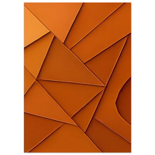 Abstrakt / Minimalistisk Terrakotta Design - Högkvalitativ Poster i Flera Storlekar