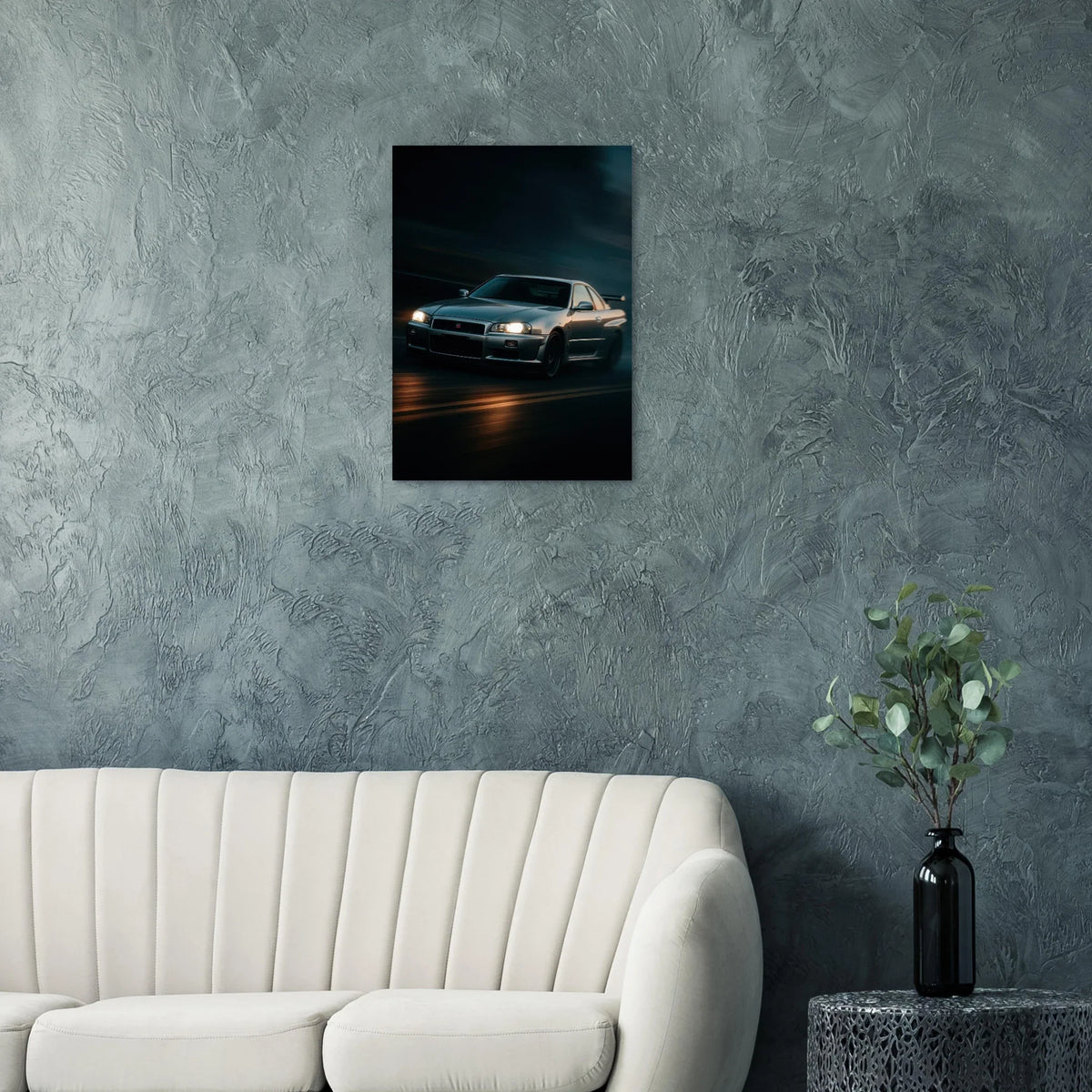 Nissan Skyline Night Drive Poster - Premium Automotive  Art Print