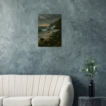 Dramatic Stormy Coastline Poster - "Porshe 911 GT3 Test" Art Print in Various Sizes