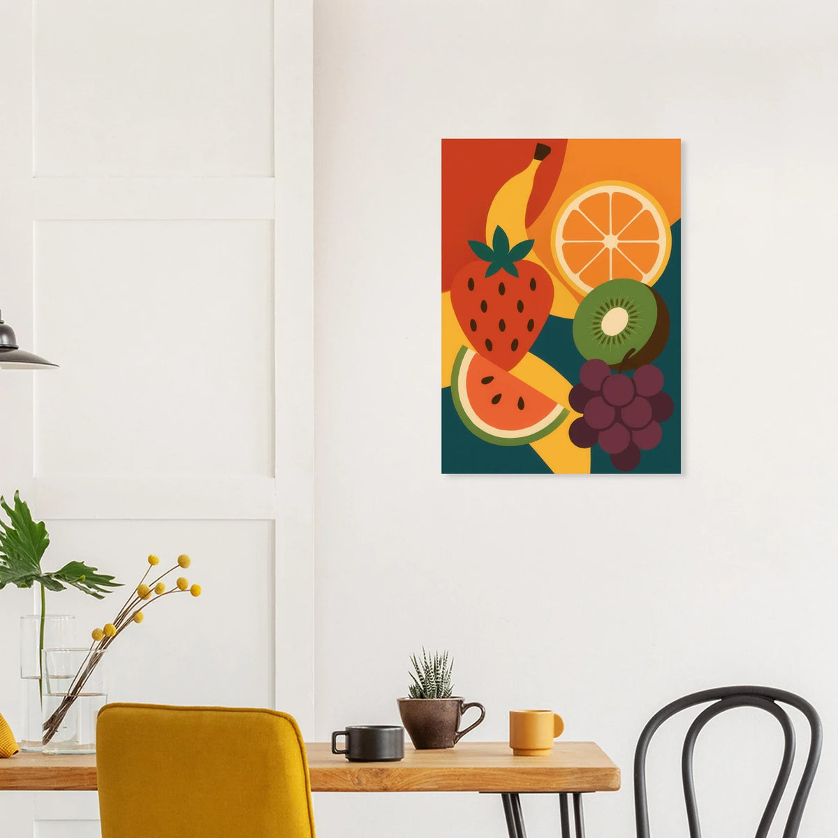 Frukter - Vibrant Abstract Fruit Art Print: Elevate Your Space with a Burst of Color & Modern Charm