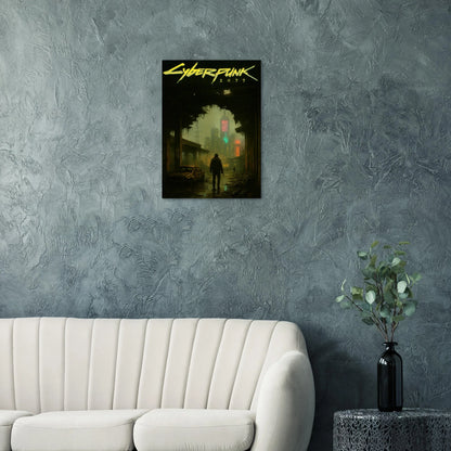 Cyberpunk Poster - Övergiven Stad Art Print on Premium Paper