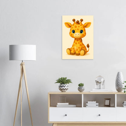 Söt Giraff Illustration Konsttryck – Läckert Barnrumsinredning i Olika Storlekar