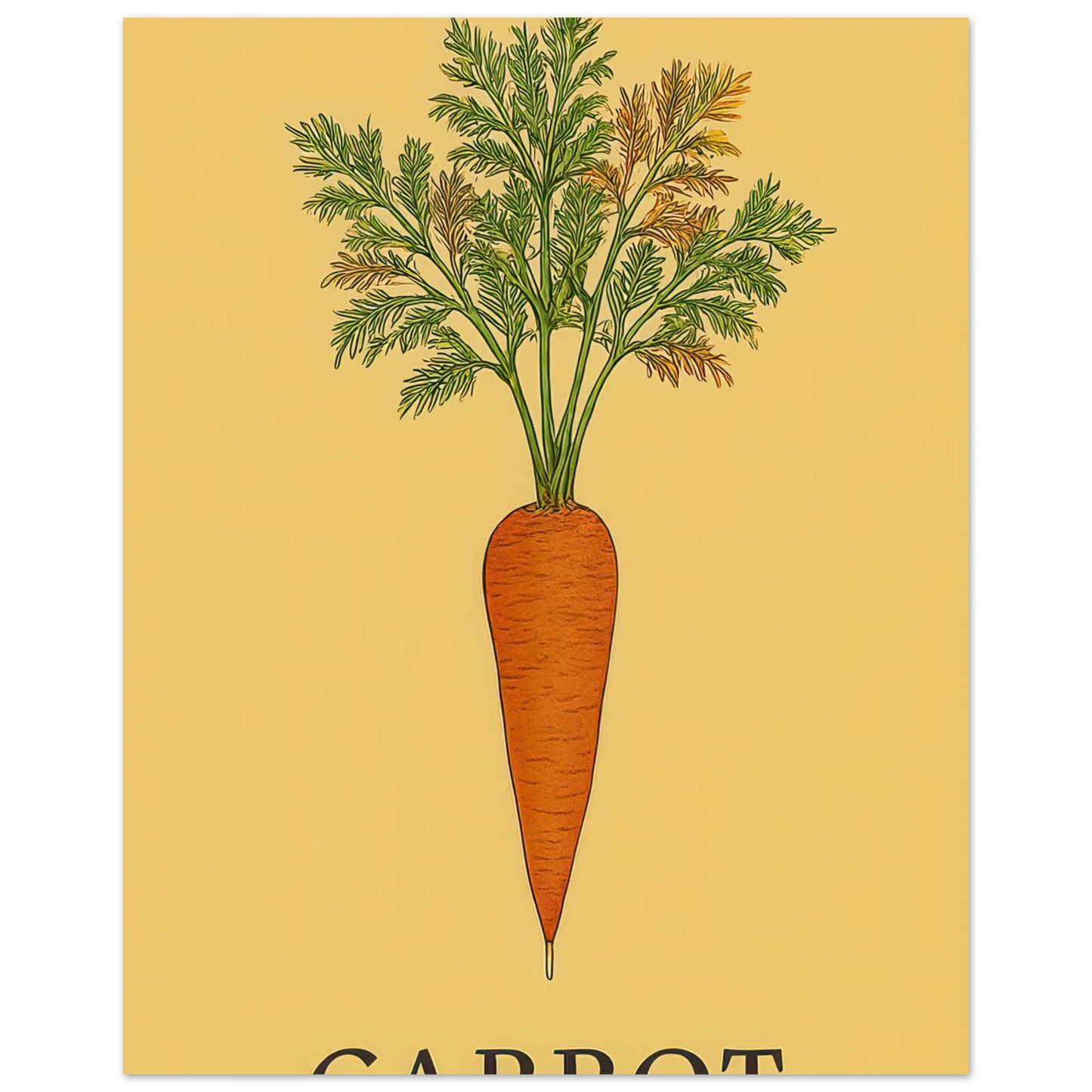 Frukter Carrot Botanical Art Print – Classic Swedish Inspired Kitchen & Dining Decor