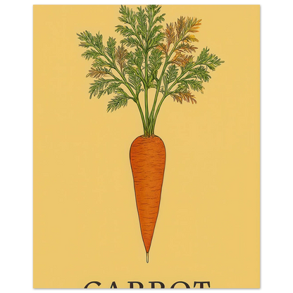 Frukter Carrot Botanical Art Print – Classic Swedish Inspired Kitchen & Dining Decor