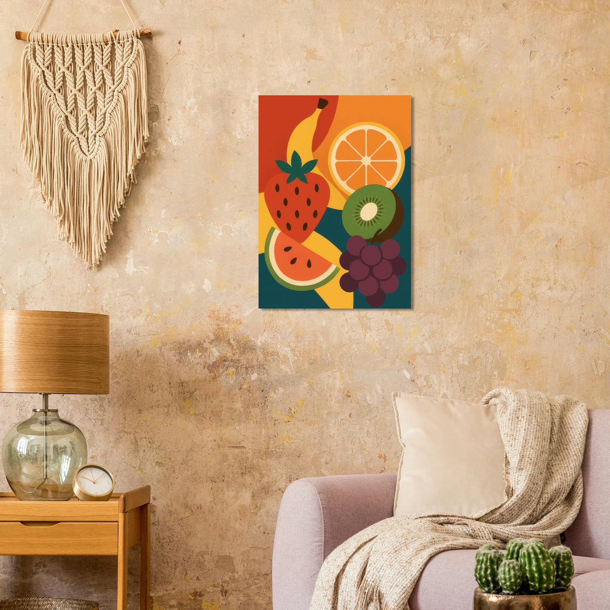 Frukter - Vibrant Abstract Fruit Art Print: Elevate Your Space with a Burst of Color & Modern Charm