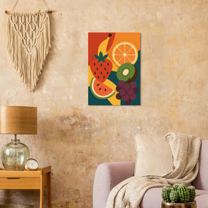 Frukter - Vibrant Abstract Fruit Art Print: Elevate Your Space with a Burst of Color & Modern Charm