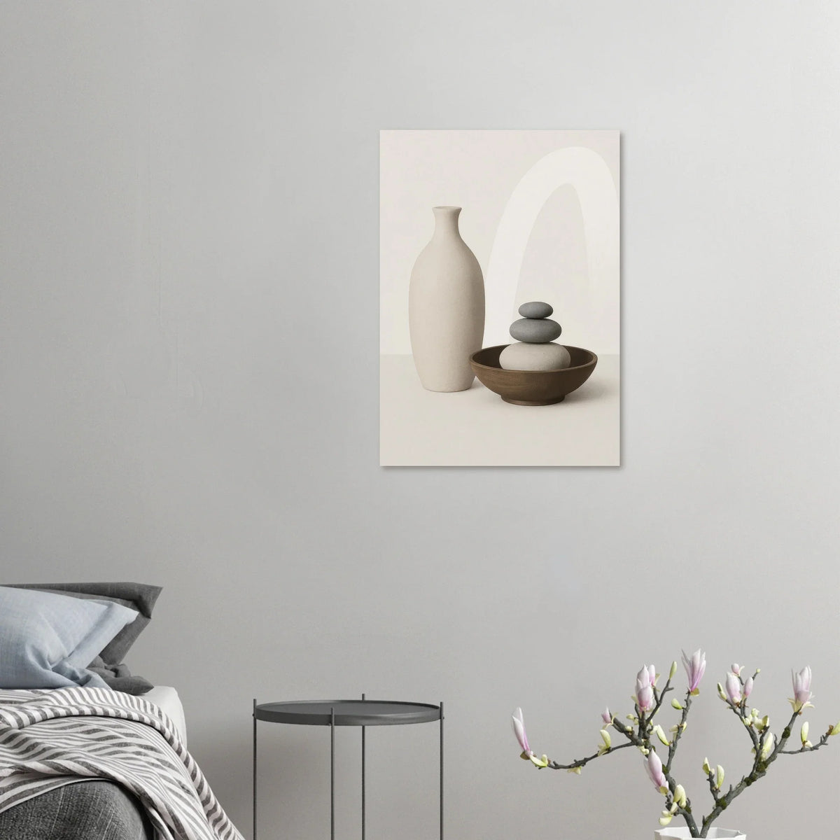 Zen Balance & Serenity Poster - Minimalist Nordic Decor in Calming Neutral Tones