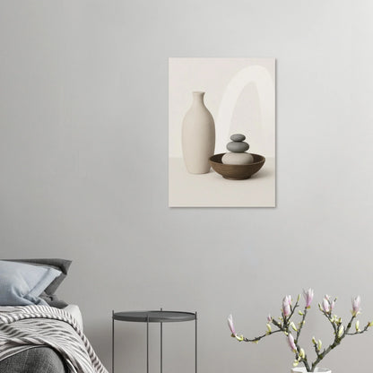 Zen Balance & Serenity Poster - Minimalist Nordic Decor in Calming Neutral Tones