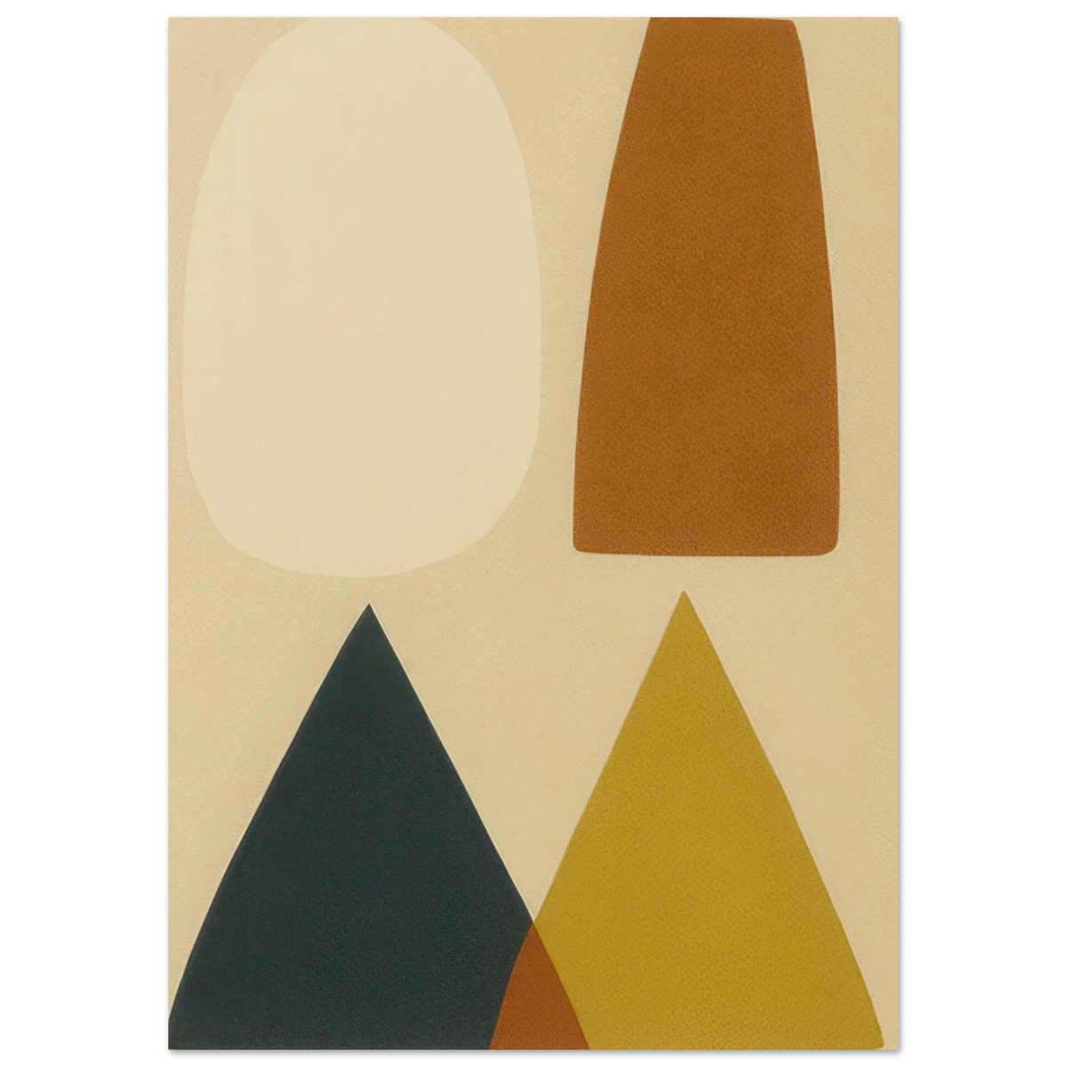 Minimalist Landscape Art Print – Earthy Tones & Abstract Shapes
