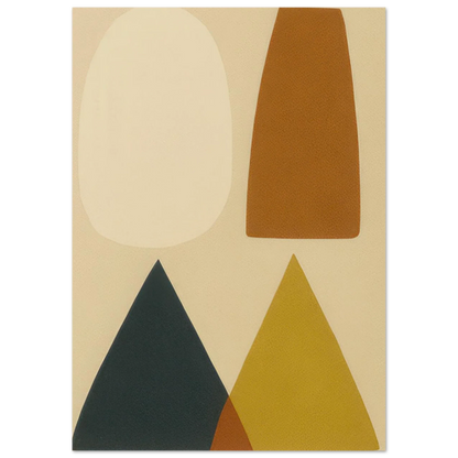 Minimalist Landscape Art Print – Earthy Tones & Abstract Shapes