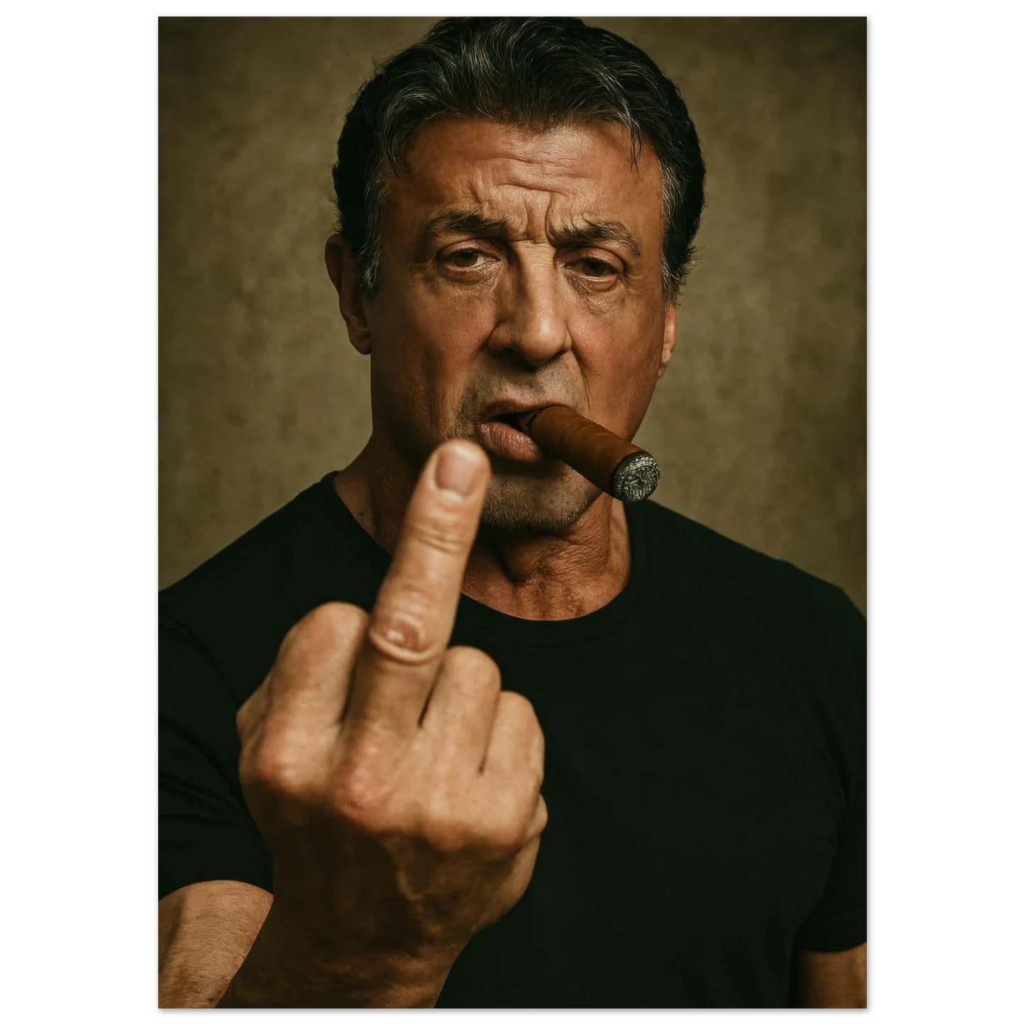 Iconic Stallone "Attitude" Poster: Bold Statement Art in Premium Print Quality