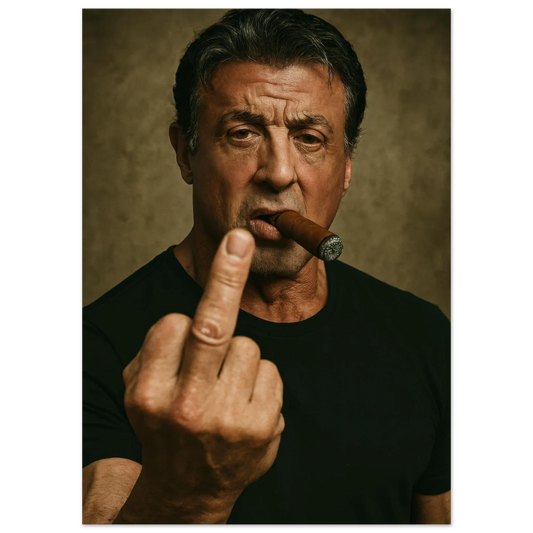 Iconic Stallone "Attitude" Poster: Bold Statement Art in Premium Print Quality