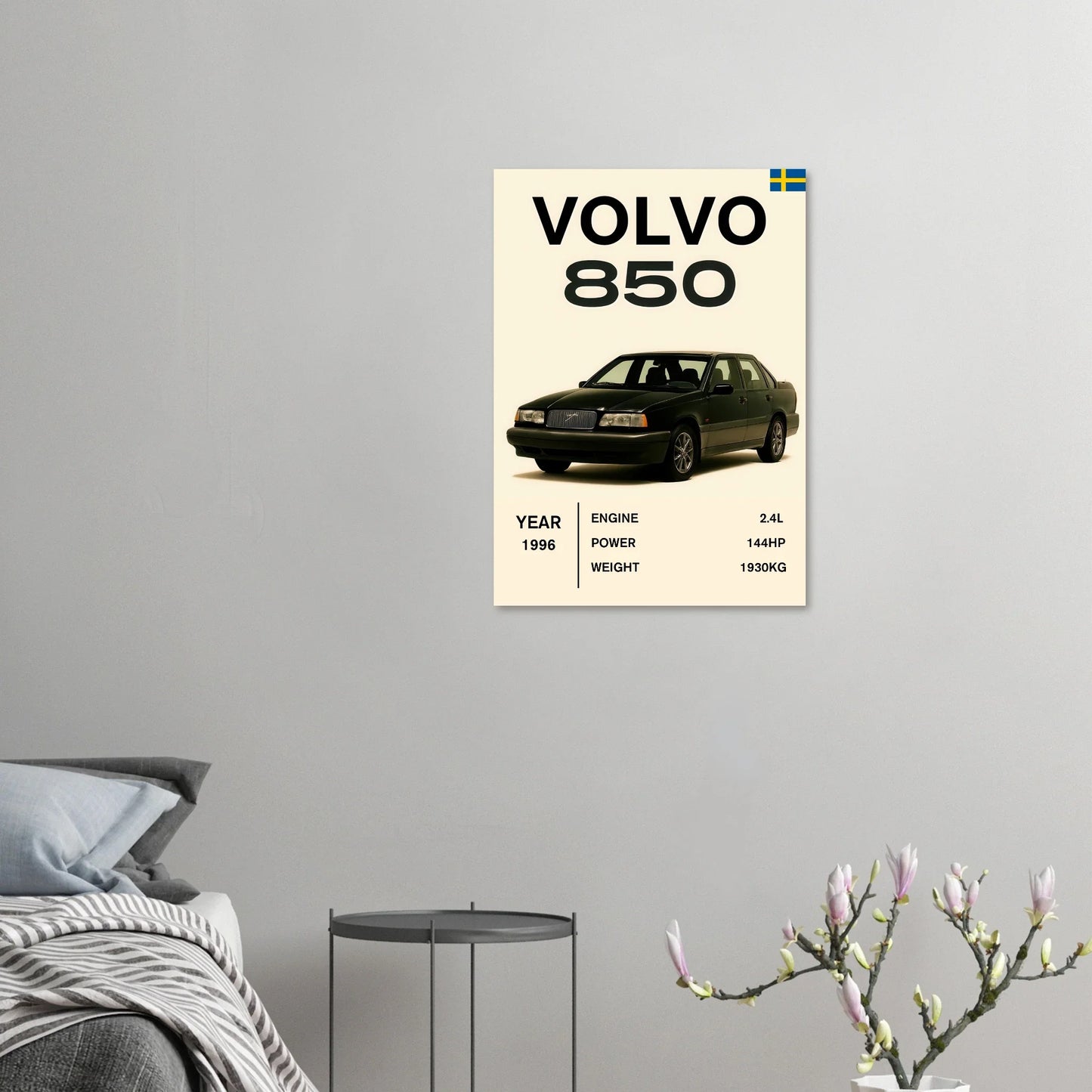 Volvo 850 Klassisk Bil Affisch – Fånga Tidens Elegans med Premium Konsttryck