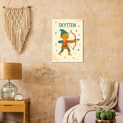 Sagittarius Archer Zodiac Art Print – Whimsical Nursery & Kids Room Decor in Various Sizes