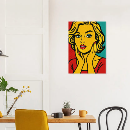 Pop Art Poster: Retro Glamour Wall Art in Vibrant Hues, Available in Various Sizes