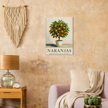 Vibrant Naranjas Orange Tree Art Print – Elevate Your Home with Spanish Orchard Charm